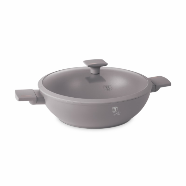 Pánev WOK s titanovým povrchem a poklicí 30 cm Taupe Coll...