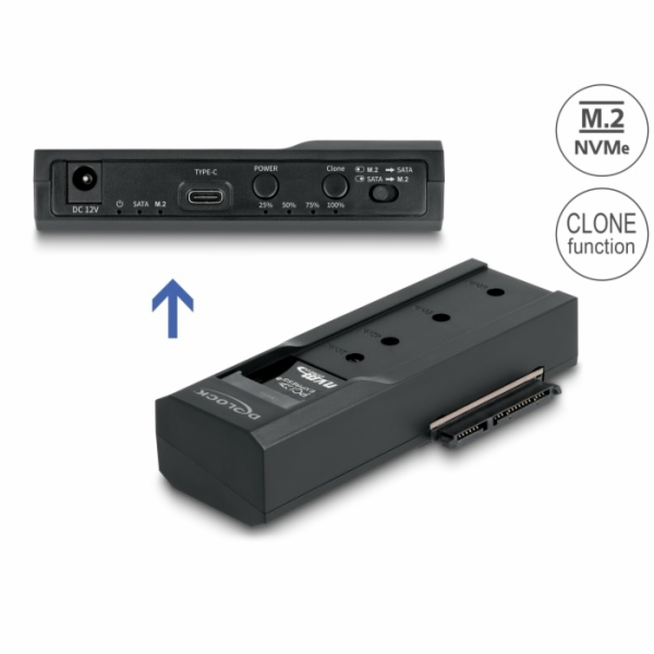 Delock Převodník USB Type-C™ pro 1 x SSD M.2 NVMe + 1 x S...