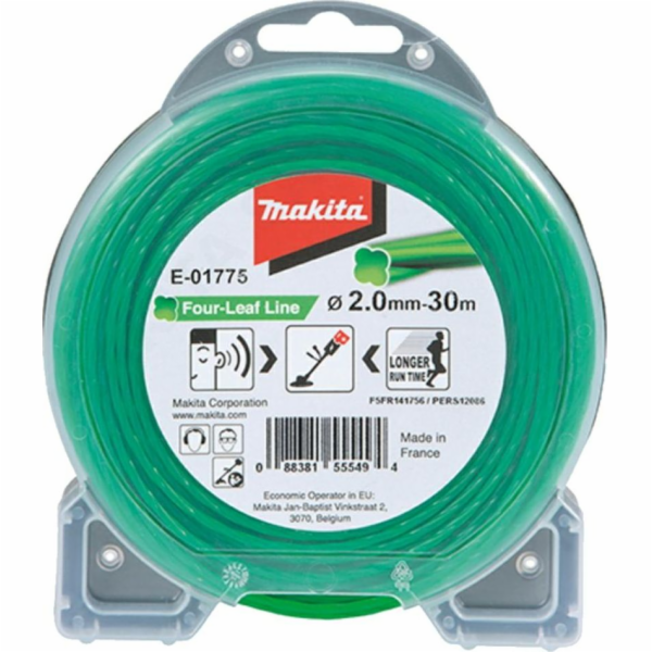 Makita struna nylonová 2,0mm, zelená, 30m, speciální pro ...