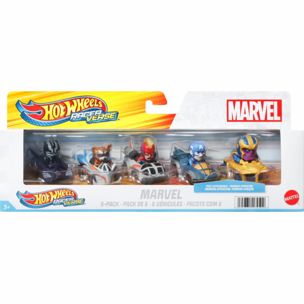 Hot Wheels Racerverse Marvel v balení po 5 hračkách