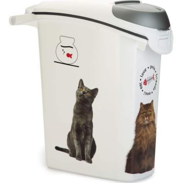 CURVER Kontejner na krmivo Vzor kočky 23l/10kg
