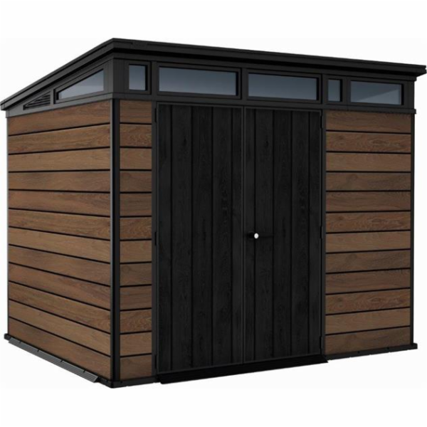 Zahradní domek Keter Signature 9x7 Walnut, s podlahou