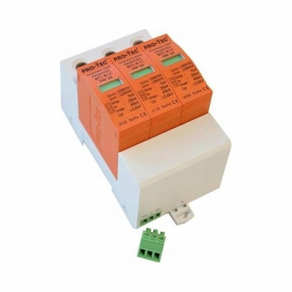 Protec PV svodič přepětí T1+T2 (B+C) BY1-B+C/3 FW10 1000V...
