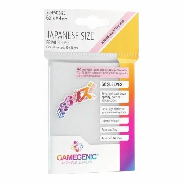 Gamegenic : japonské velikosti rukávů Prime (62x89 mm) 60...