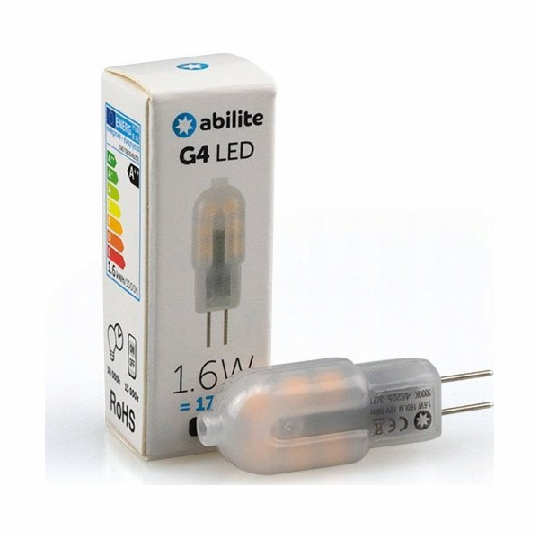 —ABILITE LED ŽÁROVKA, TEPLÁ G4 1,6W 12V 160LM