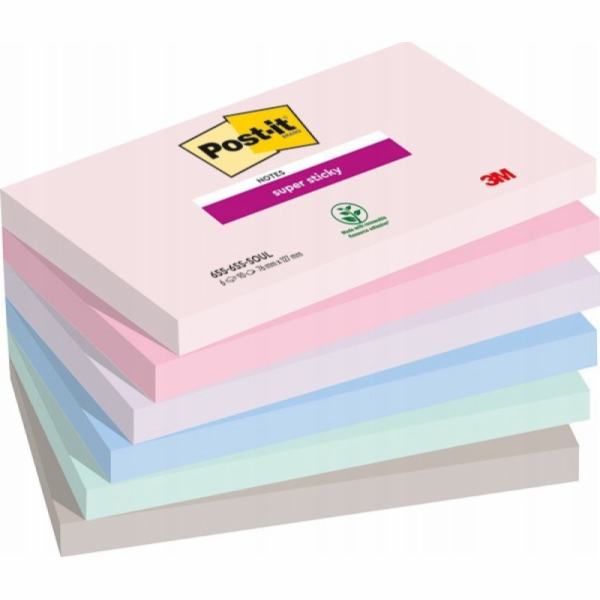 Post-It 3M Post-it® Super Sticky Notes, SOULFUL, 76x127mm...