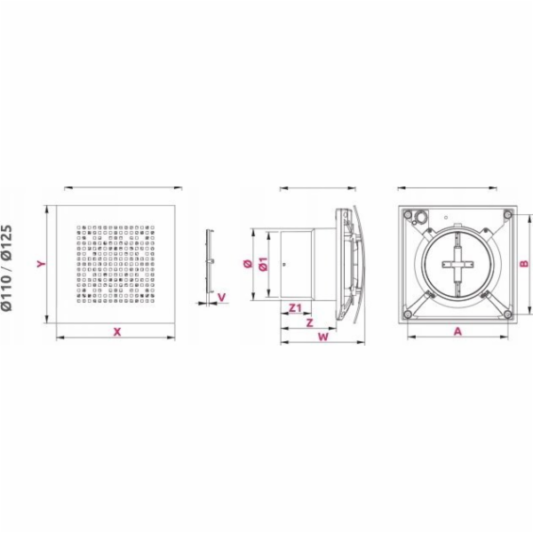 AWENTA FAN BOTHAL FAN WPAB110ZT PULSAR FI100MM 110 M3/H 9...