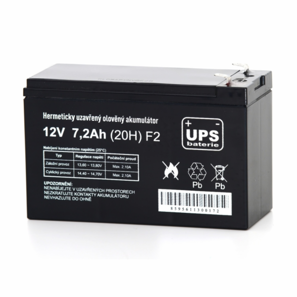 UPS baterie 12V 7,2Ah F2