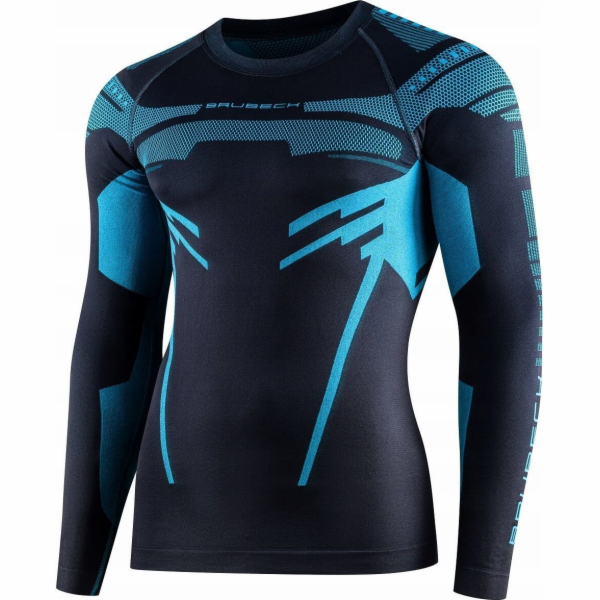 Brubeck LS15700 Pánská mikina DRY grafit/modrá L