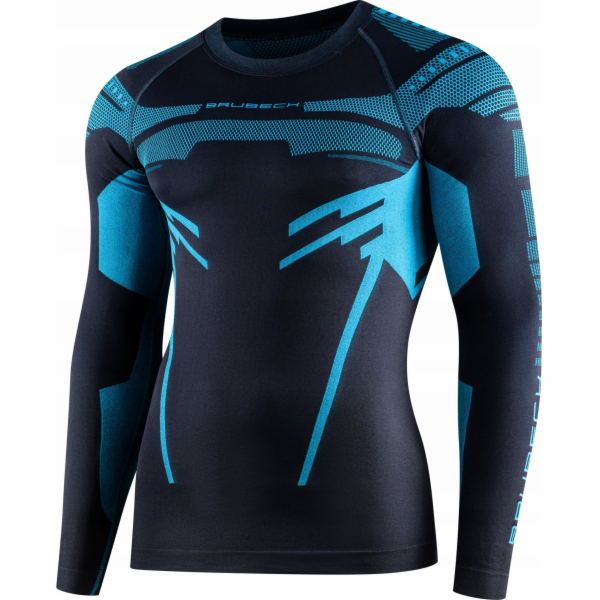 Brubeck LS15700 Pánská mikina DRY grafit/modrá XXL