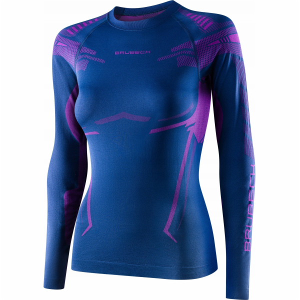 Brubeck LS15690 Dámská mikina DRY denim/fialová M