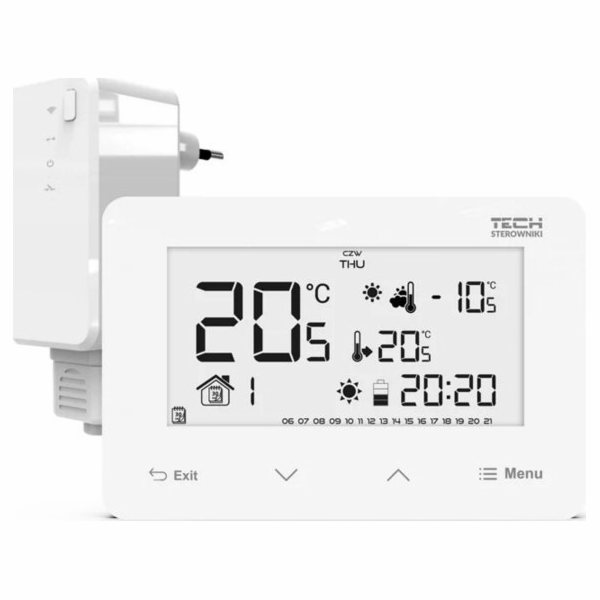 Tech Bezdrátový pokojový ovladač ST293V2, dvoustavový (sk...