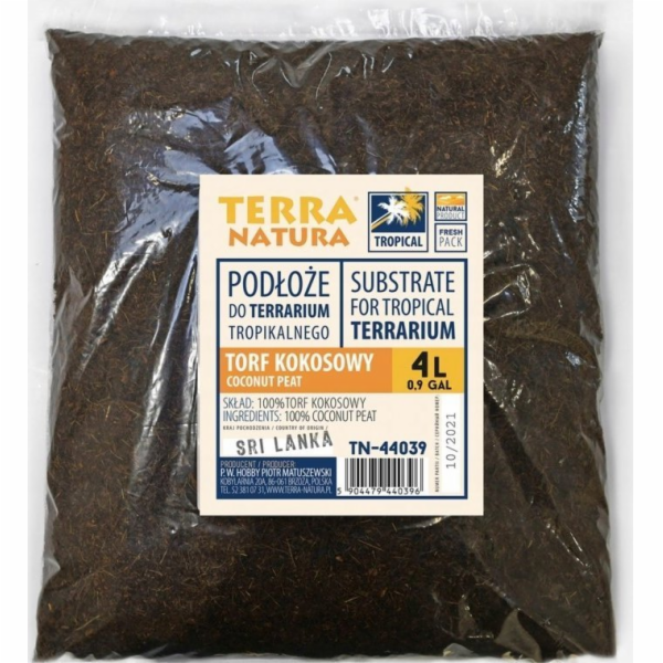 Terra Natura Teráriový substrát, kokosová rašelina 4L (ze...