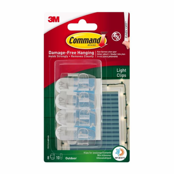 Spony pro venkovní lampy COMMAND T17017AC 8 ks.