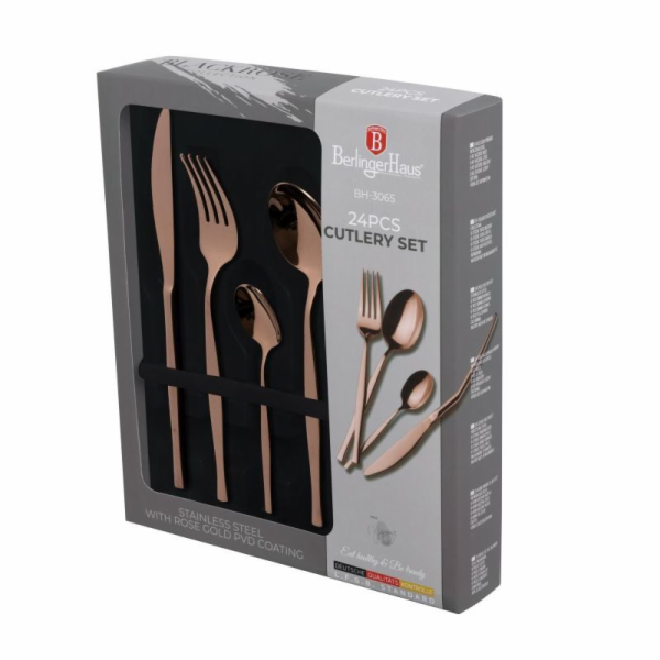 Sada příborů nerez 24 ks mirror Rosegold Metallic Line BH...