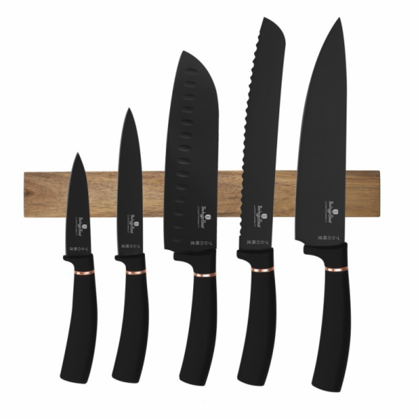 Sada nožů s magnetickým držákem 6 ks Black Rose Collectio...