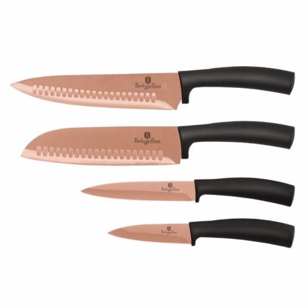 Sada nožů s nepřilnavým povrchem 4 ks Rosegold Metallic L...