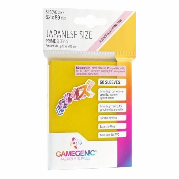 Gamegenic : japonské rukávy velikosti Prime (62x89 mm) 60...