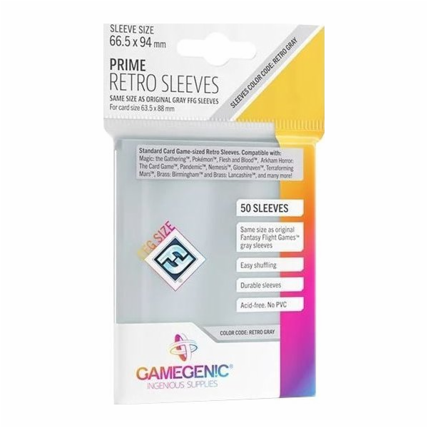 Gamegenic : Prime Retro Sleeves (66,5x94 mm) 50 kusů, čiré
