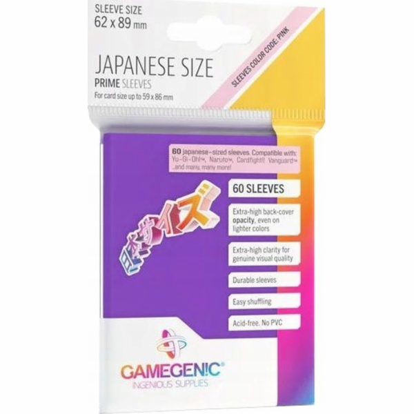 Gamegenic : Japonské rukávy velikosti Prime (62x89 mm) 60...