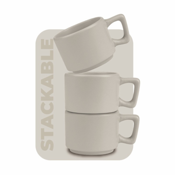 Sada hrnků na espresso s podšálkem 8 ks 100 ml Sahara Col...