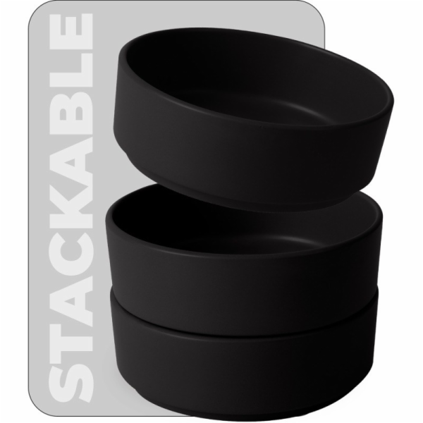 Jídelní sada talířů 18 ks Matte Black Collection BH-10009