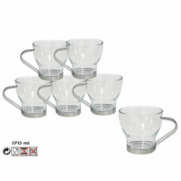Hrnek na espresso skleněný 170 ml sada 6 ks 8430540233644