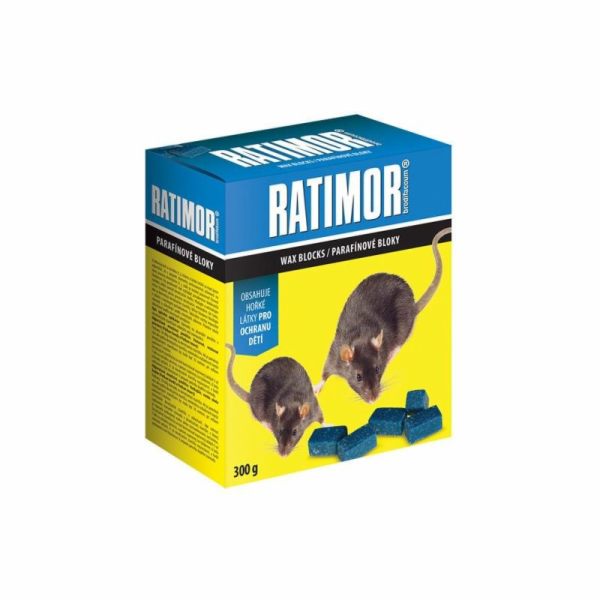 Nástraha bloky parafínové Ratimor Brodifacoum 300 g
