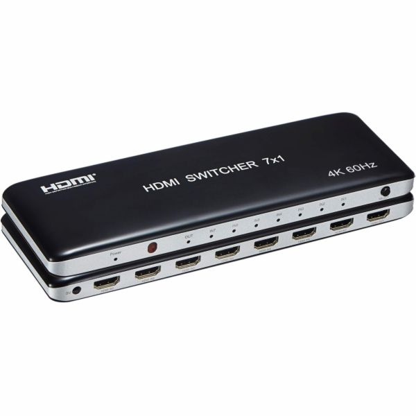 PremiumCord 4K@60hz HDMI switch 7:1 plastový s dálkovým o...