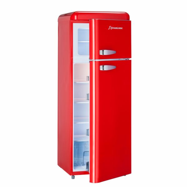 Chladnička Schaub Lorenz SL 210 FR červená lesklá + TOPIN...