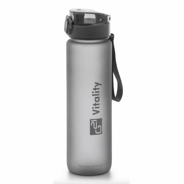 G21 šedá-zmrzlá 1000 ml láhev na pití v mrazivém designu