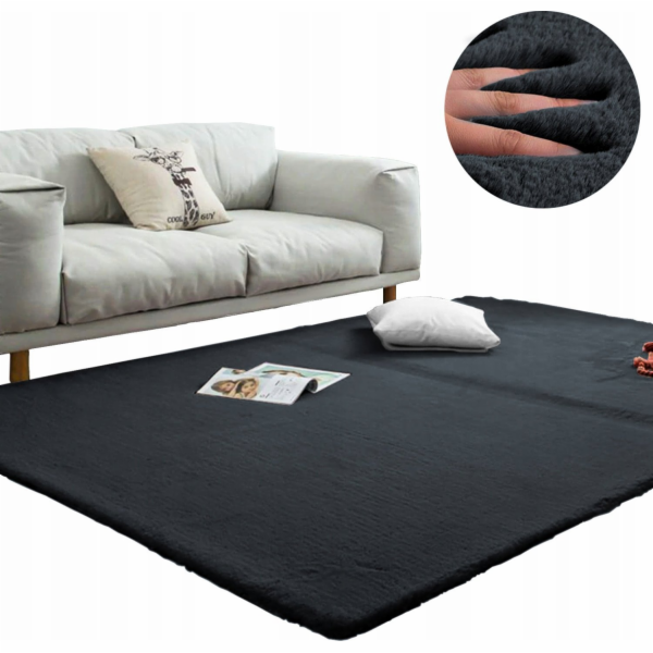 Strado Koberec Králík Strado 160x200 DeepGrey (Gray), uni...