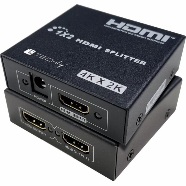 Rozbočovač HDMI 1x2 4K*30Hz Aktivní rozbočovač HDMI Techly