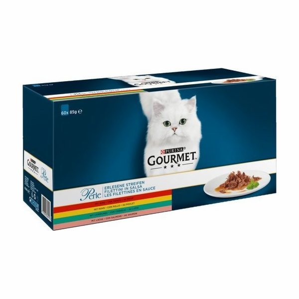 PURINA Gourmet Perle Mix - mokré krmivo pro kočky - 60x85 g