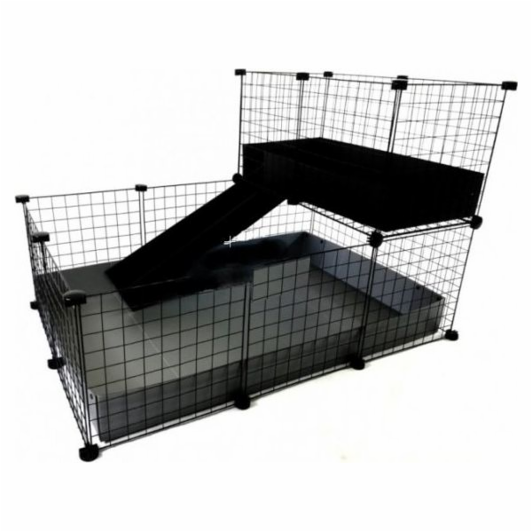 C&C modulární klec jednopatrová 3x2 + Loft 2x1 + Stříbrná...