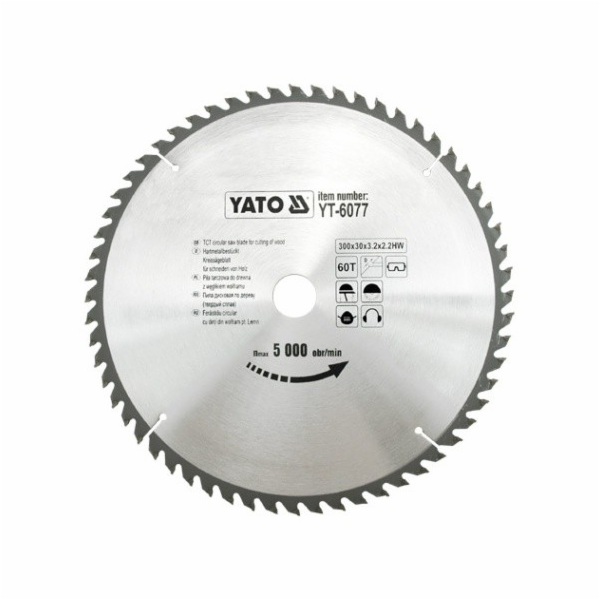 PILOVÝ KOTOUČ YATO 300x30mm 60ZUB 6077