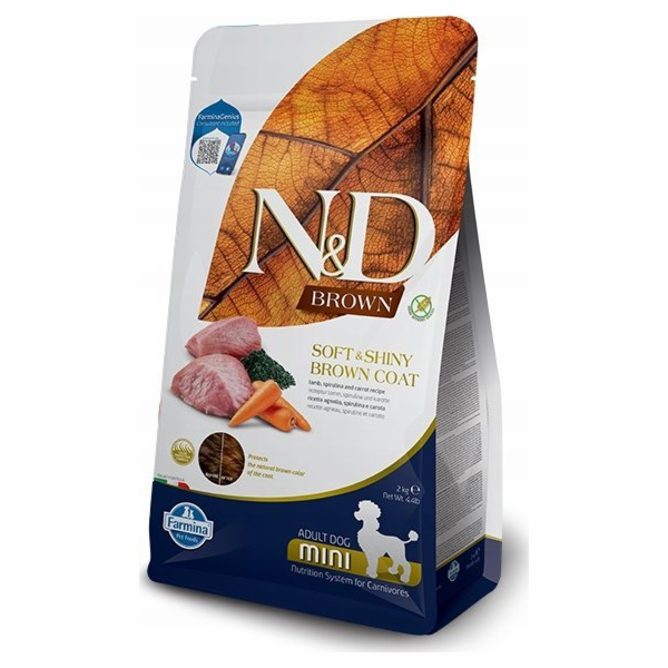 FARMINA N&D Brown Dog Lamb Spirulina&Carrot Adult Mini - ...