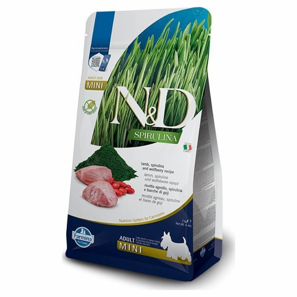 FARMINA N&D Spirulina Lamb Adult MED/MAXI - suché krmivo ...