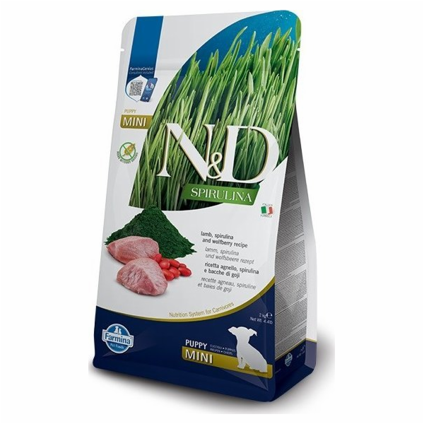 FARMINA N&D Spirulina Lamb Puppy Mini - suché krmivo pro ...