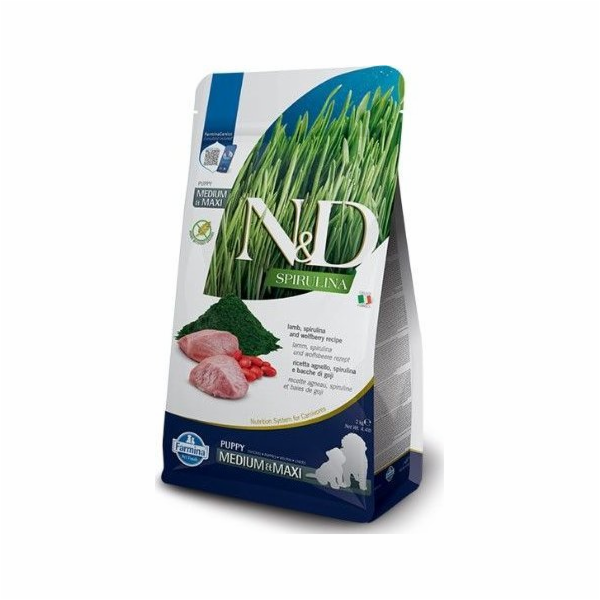 FARMINA N&D Spirulina Lamb Puppy MED/MAXI - suché krmivo ...
