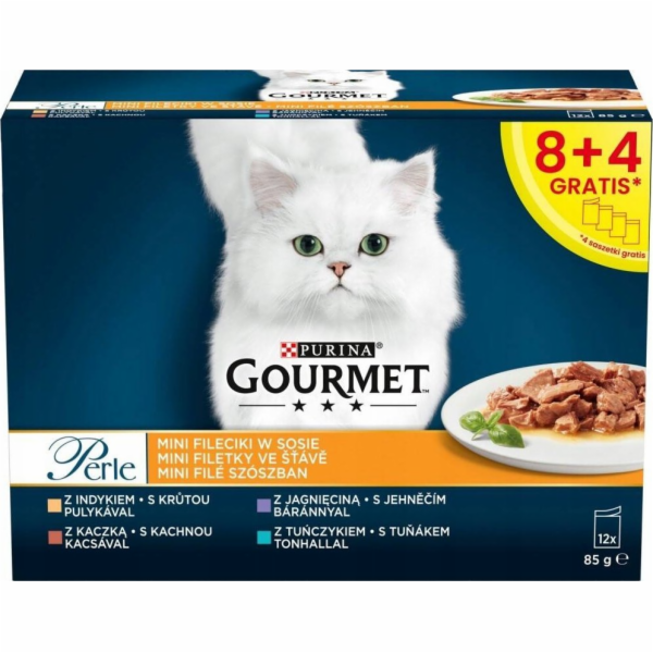 PURINA Gourmet Perle Duck krůtí jehněčí tuňák - mokré krm...