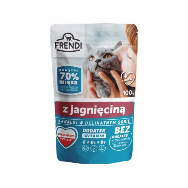 FRENDI Kousky v jehněčí omáčce - mokré krmivo pro kočky -...