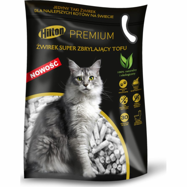 HILTON Tofu Super hrudkující stelivo pro kočky - 2,5 kg