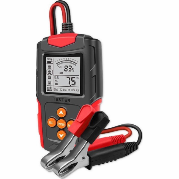 Qoltec 52484 LCD digitální tester baterií | 12V | 24V | 3...