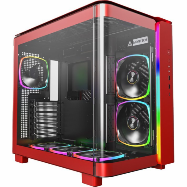 Montech KING 95 PRO Midi-Tower Tempered Glass ARGB - červené