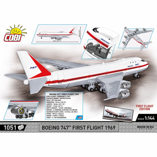 COBI Boeing 747 první let 1969, Konstruktionsspielzeug