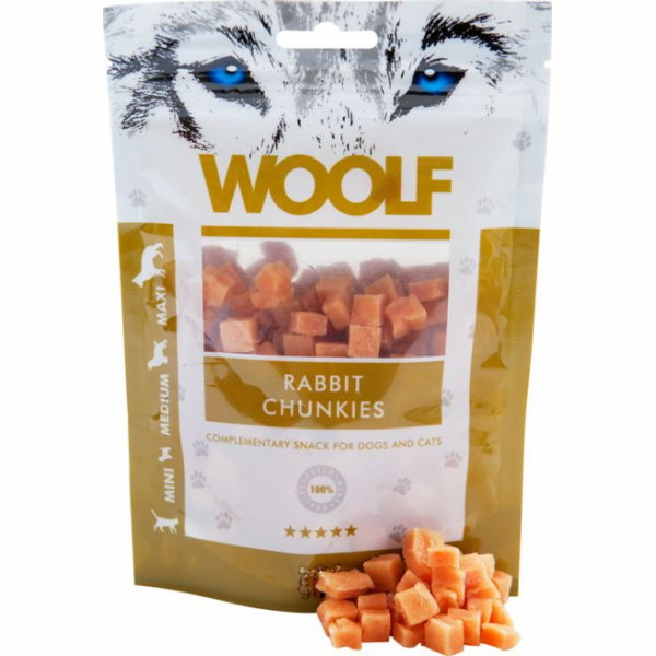 WOOLF Rabbit Chunkies - pamlsek pro psy a kočky - 100 g