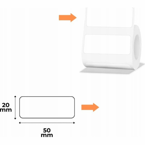 Termoštítky NIIMBOT R50*20-320 White