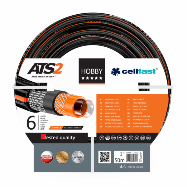 CELLFAST ZAHRADNÍ HADICE HOBBY ATS 1 50m