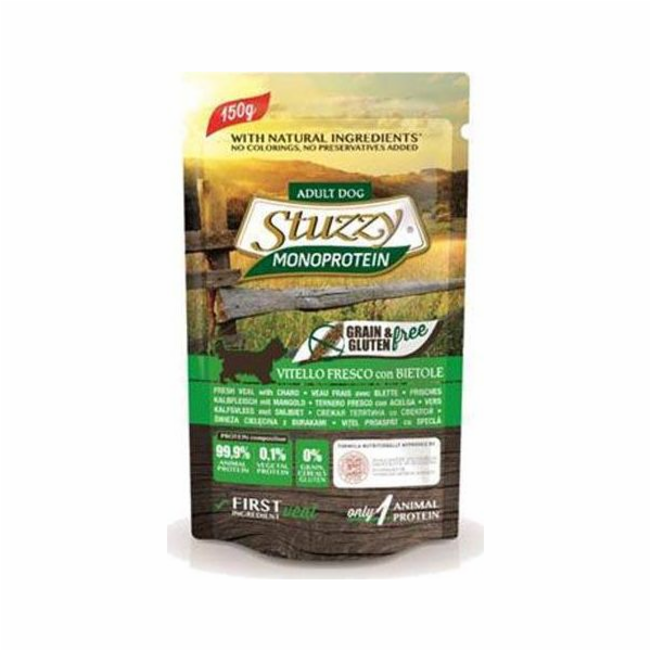 STUZZY Monoprotein Telecí maso s mangoldem - mokré krmivo...